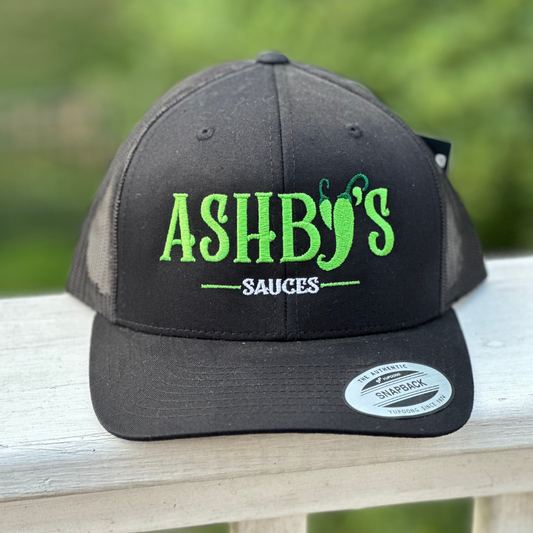 Ashby's Sauces - Black Hat w/Green Logo